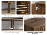 55-inch wooden TV cabinet with 2 vertical groove doors, adjustable shelves, living room W1706P465297