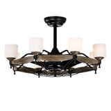 Dia 33 inch Chandelier Ceiling Fan for Bedroom Dining Room Living Room Kitchen Farmhouse Entry,Matte W1592P153047