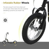 12-inch children's scooter with adjustable height. - Black 09725777