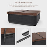 Hot Tub Cover Lift, Universal Spa Cover Lifts Side Mounted Cover Lifter with Adjustable Height W1859P170127