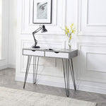 ZUN Modern Table 1pc Laurel Small Desk with Drawers for Bedroom Study Home Office Dorm Stylish Computer B011P236746