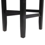 26" Backless Leather Counter Stools, 2-Pcs Set, Black 74493.00