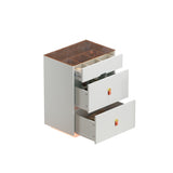 3-Drawer 30'' Nightstand LED Light, Modern Nightstand 3 Storage Drawers, Bedside Table N733P304515K