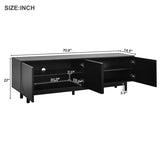 ON-TREND Graceful TV Stand Arch Cabinets for TVs Up to 78'', Minimalist Entertainment Center WF325999AAB