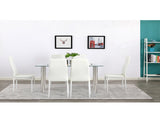 Simple Assembled Transparent Glass & Iron Dinner Table 68778429