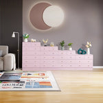 ZUN Modern Simple 7-Drawer Dresser Pink 24822027