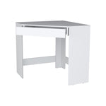 ZUN White Spacious Drawer Corner Desk B062P175190