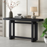 U_STYLE Contemporary Console Table with Wood Top, Extra Long Entryway Table for Entryway, Hallway, N711P230809B