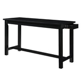 4pc Counter Height Dining Set Black Finish Counter Height Table w Drawer Built-in USB Ports Power B011P151854