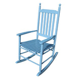 wooden porch rocker chair blue W49528620