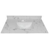Montary 37inch bathroom vanity top stone carrara white new style tops with rectangle undermount W50921988