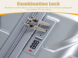 20 Inch ABS Hard Shell Travel Checked Luggage - Scratch Resistant Surface Four Multi-Directional W2787P437250