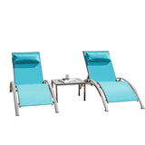 Pool Lounge Chairs Set of 3-Lake Blue W1859P321473