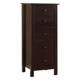 Transitional Espresso Compact Design 5-Drawer Chest Bedroom / Small Living Space Chest of drawers B011P163369