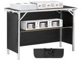 Folding Portable Bar Table, Tradeshow Podium Table for Indoor, Outdoor, Party, Picnic, Exhibition, 54839985