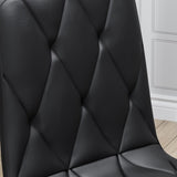 Dining Chairs Set of 4, Modern Kitchen Dining Room Chairs, PU Dining Chair Upholstered Cushion Seat W578P191313