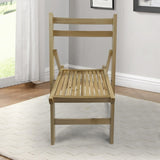 Furniture Slatted Wood Folding Special Event Chair - Wood, Set of 4, FOLDING CHAIR, FOLDABLE STYLE 51286752