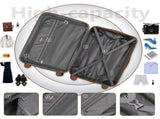 Luggage Sets 6 Pieces with Duffel Bags Hardside Expandable Suitcases with Spinner Wheels Navy Blue W3412P381197