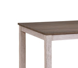 ZUN Transitional Design Rectangular 1pc Dining Table Grayish White and Brown Finish Furniture B01160583