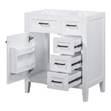 30" Bathroom Vanity without Sink, Cabinet Base Only, Bathroom Cabinet with Drawers, Solid Frame and WF321000AAK