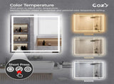 72"x36" LED Bathroom Mirror, Front-Lit and Back-Lit, 3 Color Tem Adjustable, Brightness Memory, 44295018