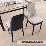 A set of 2 dining chair, modern style chair made of high-quality PU Leather fabric with thick soft W2189P168414