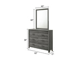 Denver Modern Style 6- Drawer Dresser Made with Wood in Gray B009P272307