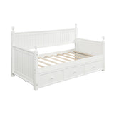 Wood Daybed with Three Drawers ,Twin Size Daybed,No Box Spring Needed ,White WF295565AAK