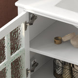 36" Bathroom Vanity with Ceramic Sink, Bathroom Vanity with Adjustable Shelf and Open Shelf, with N817P286249W