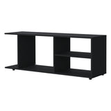 ZUN Tubac TV Rack in Melamine with Open Storage, Black B128P237133