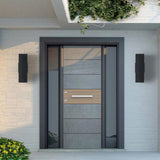 2-Pack Outdoor Wall Sconce, Modern Up and Down Weatherproof Wall Light, Black Aluminum Exterior Wall W1340P243536