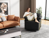 360 Degree Square Swivel Accent Sofa Chair,Fluffy Fabric Lounge Wide Upholstered Reading Chair with W2012P319073