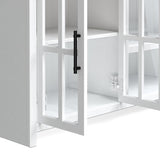 96 inch TV Stand Console for TVs up to 100 inches, No Assembly Requried, Jasmine Whitewash and B108P160166