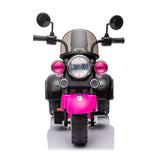 Kids Ride On Motorcycle Toy, 3-Wheel Chopper Motorbike with LED Colorful Headlights Horn, Pink 6V W2823P220542