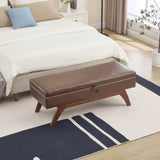 COOLMORE Teddy wool fabric, solid wood feet for solid weighing, and bed end stool with storage W1539P242720
