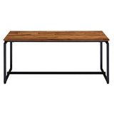 Oak and Black Occasional Set with Trestle Base B062P184598