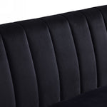 ZUN Modern Chesterfield Sofa, Comfortable Upholstered Sofa, Velvet Fabric, Wooden Frame with Wooden 74120956