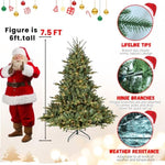 ZUN 7.5FT Christmas Tree Simulate Nature Advanced Materials Premium Hinged Spruce Artificial Douglas W1773P203599