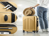 Curved Vertical Stripe 4-in-1 Trolley Case - Mustard Yellow 19371883