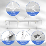 3*9m Non-Cloth PE Cloth Plastic Sprayed Iron Pipe Outdoor Party Tent White 71299651