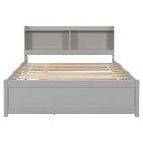 Full Bed with Trundle,Bookcase,Grey W50446123