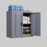 Metal garage cabinet with door, wall-mounted storage cabinet, floating tool cabinet for basements, W396P305716