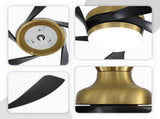 52-Inch Ceiling Fan with Light, Dimmable Light with Memory Function, DC Motor, Quiet Operation, 5 W934P608497