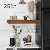 ZUN Bathroom Shelves Floating Shelves for Wall Shelf Over Toilet Small Wall Mounted Farmhouse Decor 16 W2181P194269