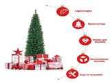 5ft Slim Pencil Christmas Tree - Space-Saving Design for Small Corners, 220 Realistic PVC Branches 72369456