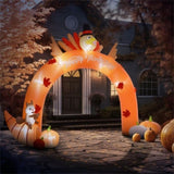 ZUN Christmas Inflatable Gingerbread House Archway 12234103