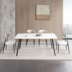 ZUN (Set of 6)Dining Chairs , Upholstered Chairs with Metal Legs for Kitchen Dining Room,Light Grey W876110774