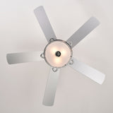 ZUN 52" 3-Light Chrome Drum Shade LED Ceiling Fan + Remote, Traditional Farmhouse Rustic Industrial W1592P152990