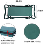 ZUN Garden Kneeler & Seat Folding Multi-Functional Steel Garden Stool with Tool Bag EVA Kneeling Pad W2181P193282