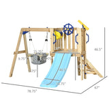 Wooden Swing Set Toddler Slide 31100419